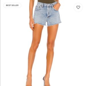 NEW WITH TAGS Agolde Parker denim light wash short